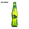 Factory price engraving mexican green color beer glass bottle