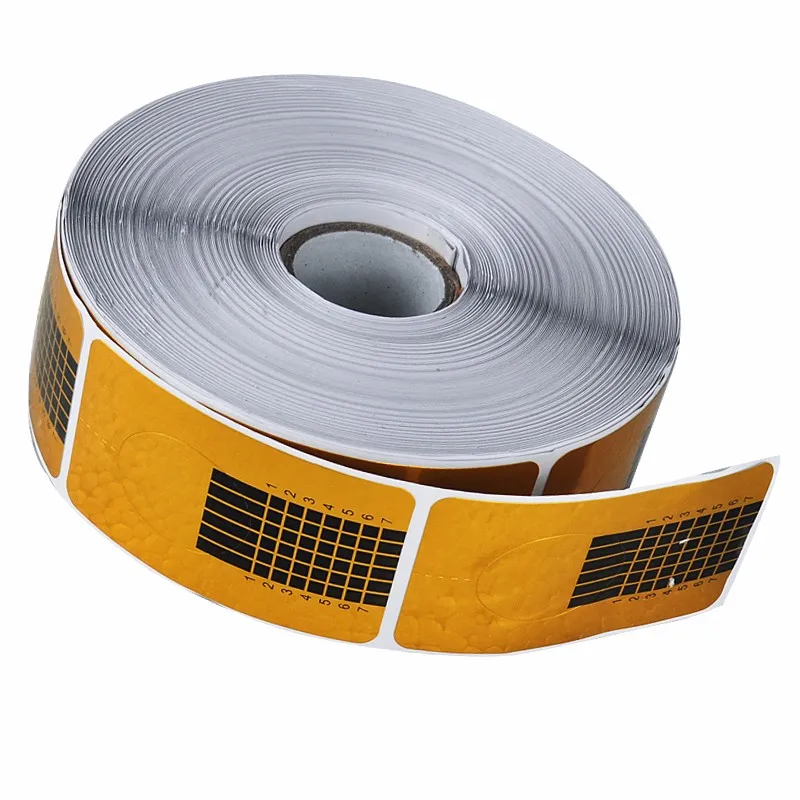 

Diy Nail Tool 500 x Golden Nail Paper Form for Nail Extension Plastic Form, Gold color nail form