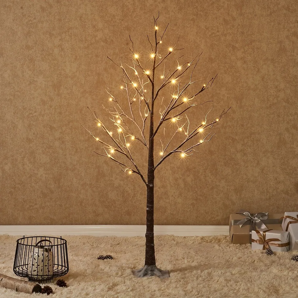 Led Pre Lit 4ft 48l Christmas Snowy Twig Tree Lights - Buy Tree Lights ...