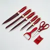 Super sharp and non stick 8 pcs knife set with finger protector
