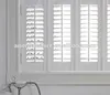 Interior White Basswood /PVC/MDF Cafe Style Window Shutter Window