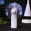 Summer Gift Flashing Message Fan New Arrival Led Hand Fan Mini Portable fan
