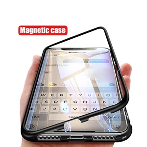 Magnetic Tempered Glass Phone Case iPhone