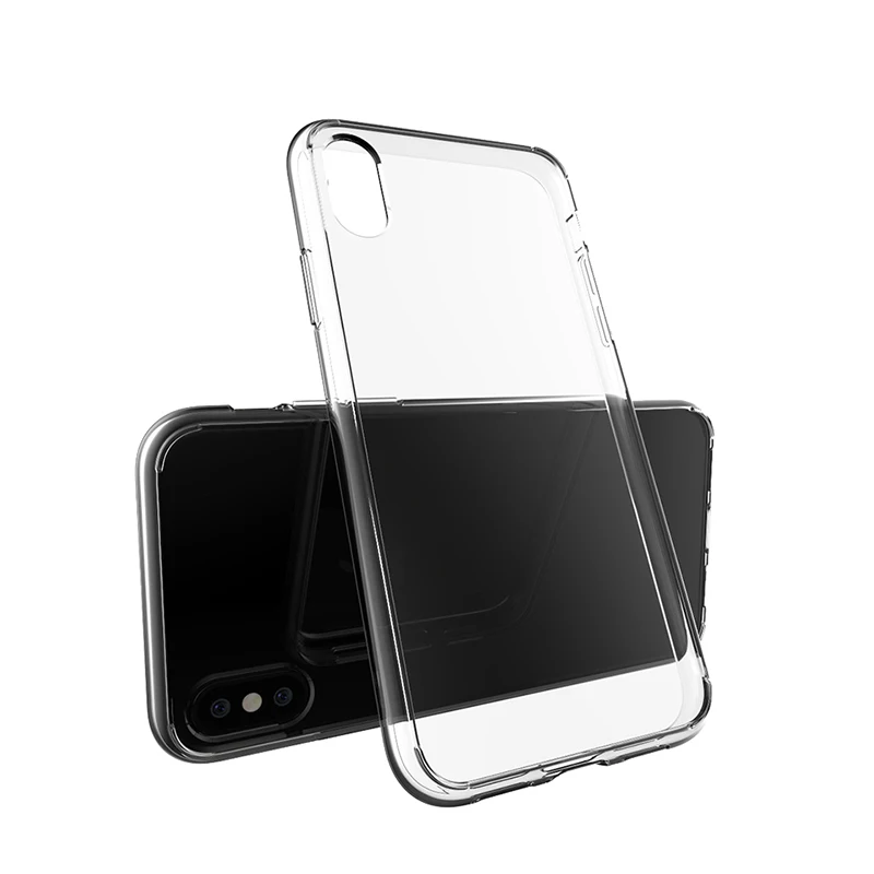 

Crystal Clear Mobile Phone Ultra Slim Soft TPU Back Case Cover For iPhone X Xs Xr Max, Transparent