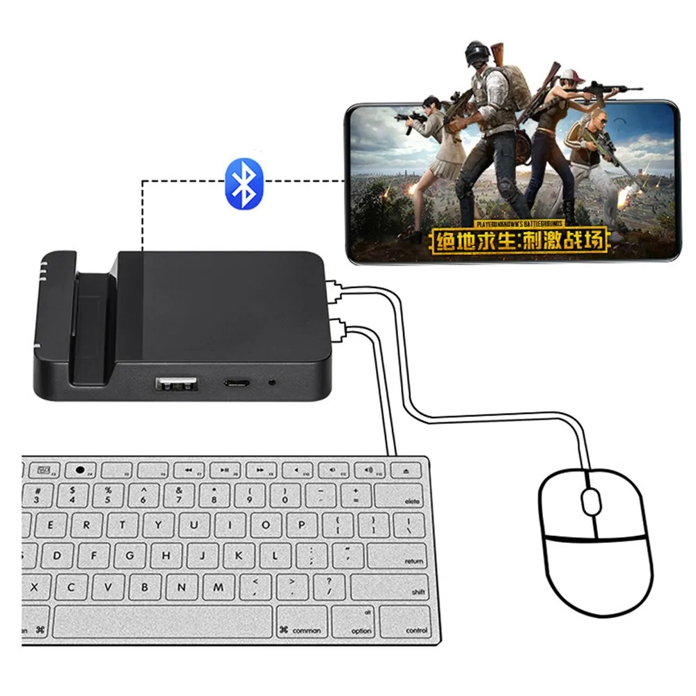 

Bluetooth Keyboard Mouse Converter PUBG Game Controller Mobile Phone Games Wireless Converter Adapter Dock for Android Tablet