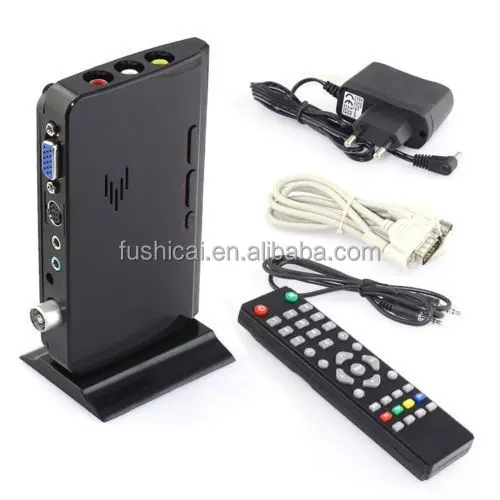 

External digital terrestrial tv Receiver HDTV LCD TV Box / Analog TV Tuner Box / CRT Monitor Set Top Boxes, Balck