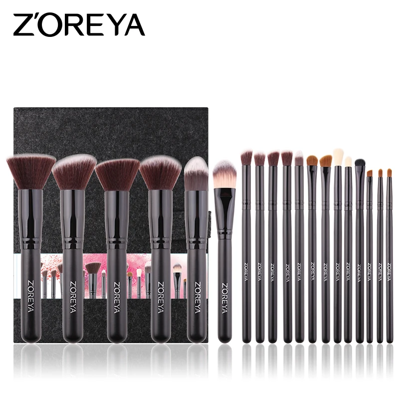 

Custom logo black classic series foundation powder eye shadow brush makeup brushes set, Welcome your color