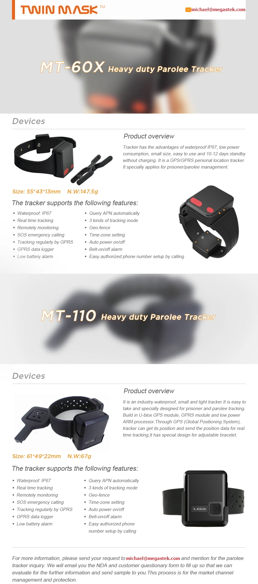 Prisoner Parolee Patient Probation Ankle Bracelet Wrist Gps Tracker