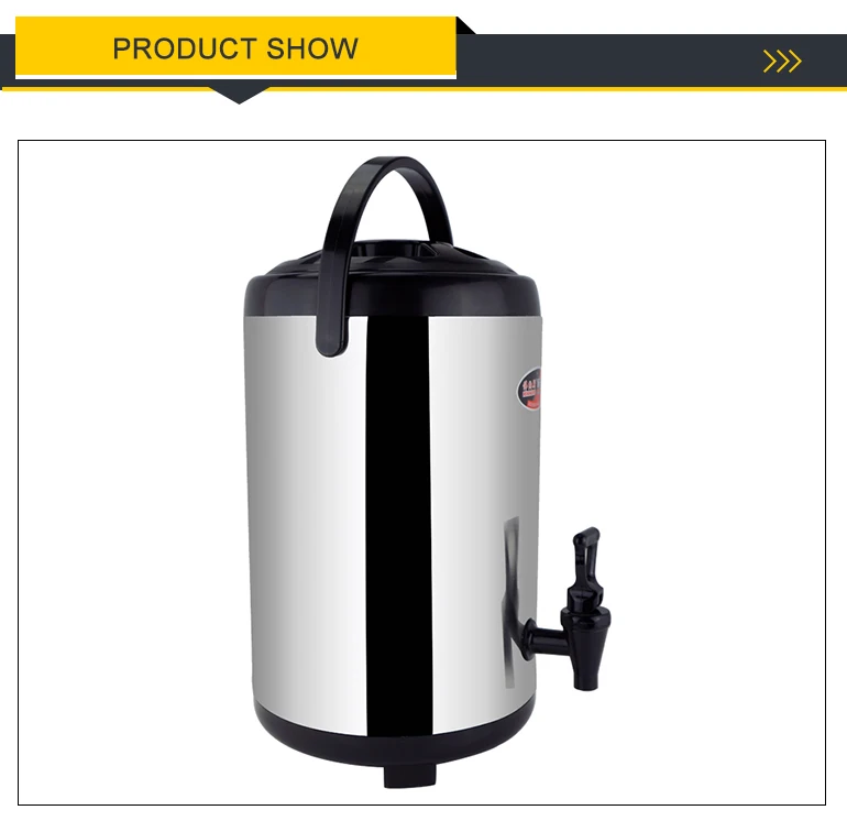 12L Stainless Steel Water Barrel Milk Tea Thermos Bucket