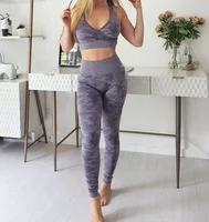 

Wholesale Eco Camo Workout Sportswear Seamless Bra conjunto de yoga Womens Gym Fitness Leggings Sets