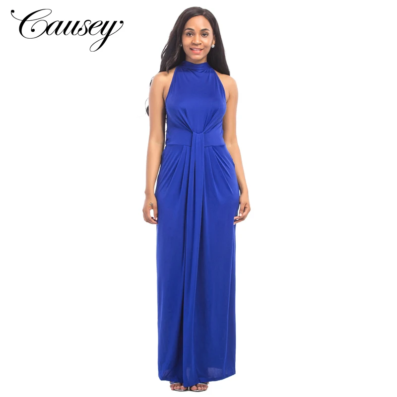 

Plus Size Women Solid Color Hot Night Dress Long Party Dress, Black/royal blue/red/deep blue/blue