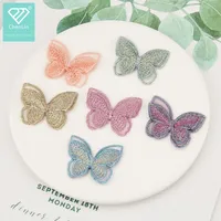 

Embroidery small butterflies 2 layered Appliques Sewing Embroidery Patches for dress making, hair pin size 2.6*4cm