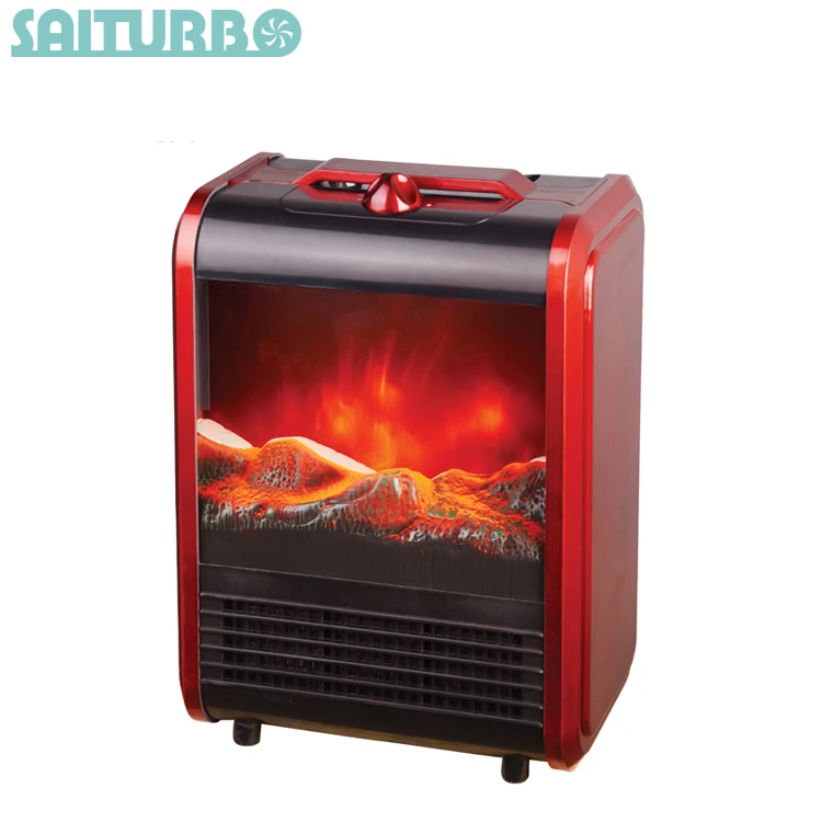 Retro Space Heaters Freestanding Corner Electric Indoor Fireplace