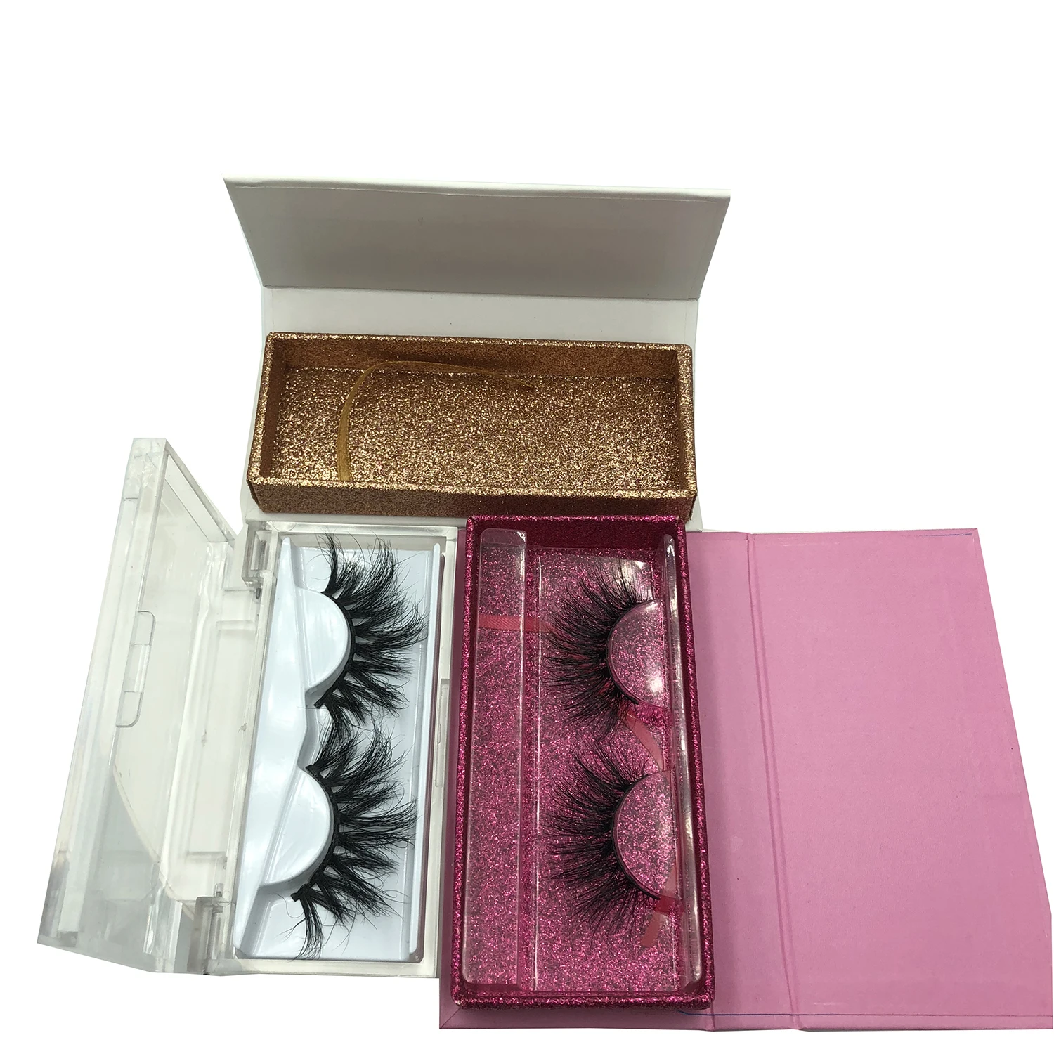 

3d real mink eyelashes 25mm mink lashes private label custom eyelash packaging, Natural black