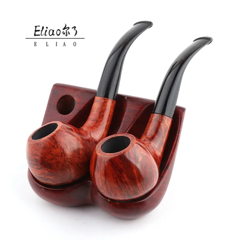Yiwu Erliao Fancy Antique Hand Carved Briar Wood Tobacco Pipe Durable