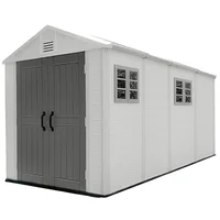 

four- room big size HDPE Plastic outdoor storage shed garden tool house