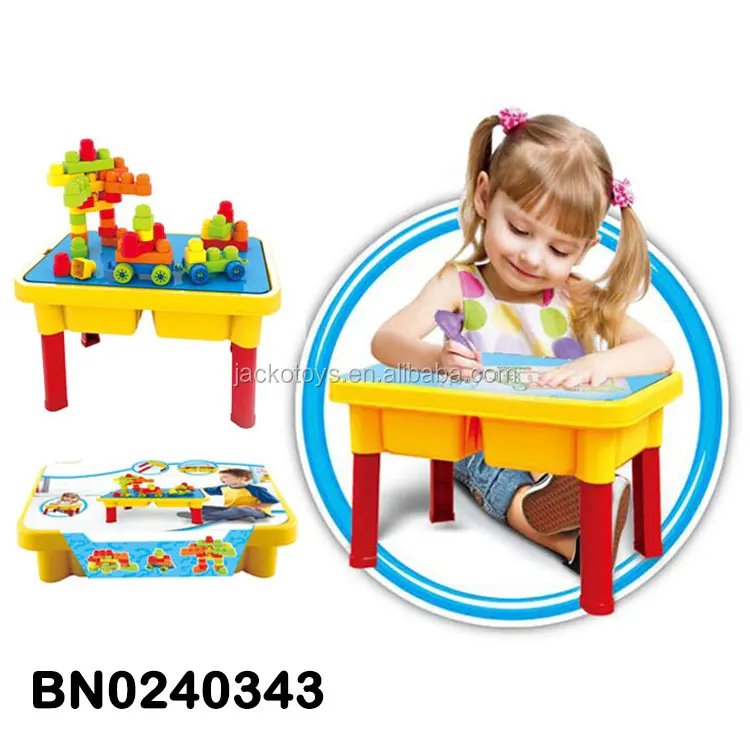 Kids Education Toy Compatible Building Blocks Activity Table With
