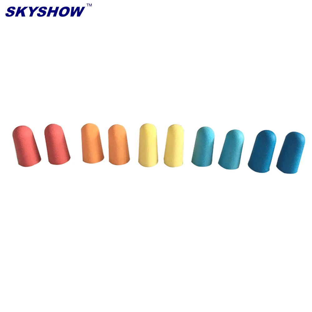 
Custom Printing PU Foam Earplug with Plastic Box for Sleeping Airline Ear Plugs for Noise Reduction 