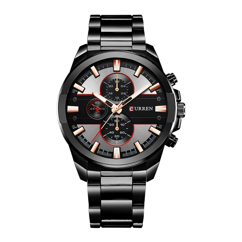 

Curren Brand Fashion Male Casual Luxury Man Watch, As picture