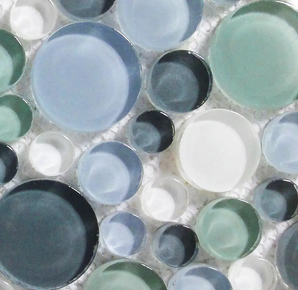Round Glass Mosaic Tile,Glass Mosaic Tile Circles,Glass Bubble Mosaic