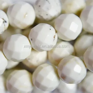 6mm white turquoise beads