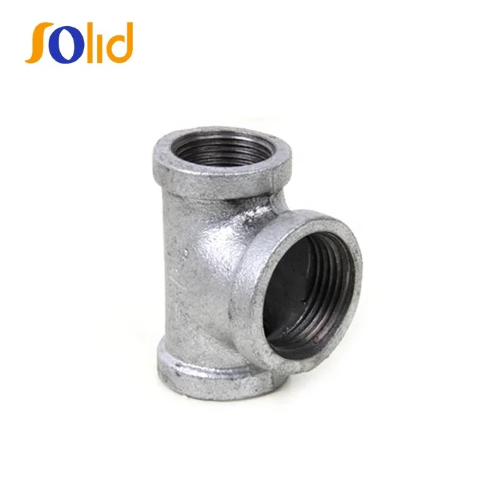 American Standard 150psi Malleable Iron Pipe Fitting Galvanized/Black Reducing Tee