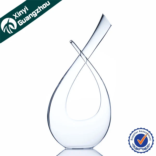 
1500ml lead crystal wine glass goose U shape decanter 