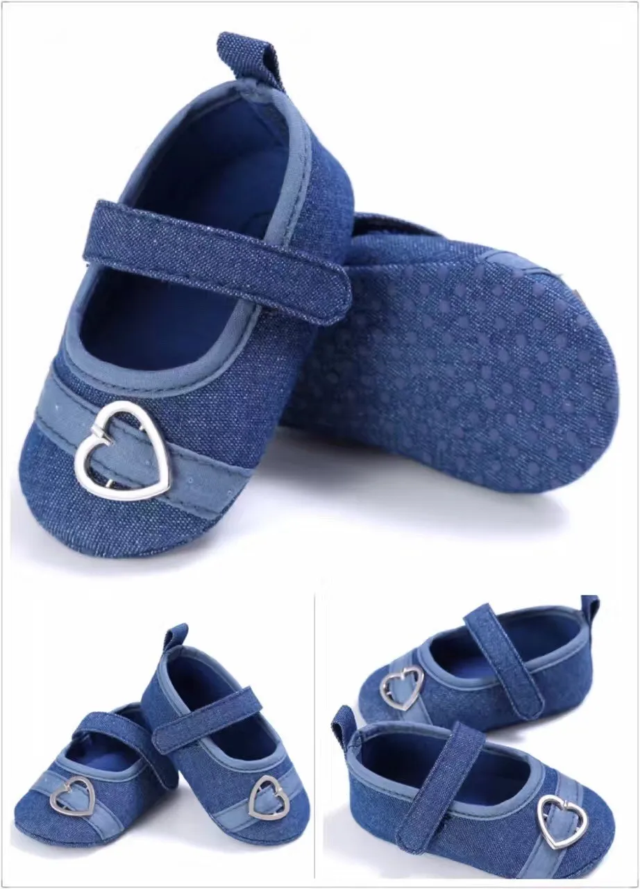 Wholesale Soft Shoes Infant Sole Anti-slip Fabric Baby Dress Shoes For ...