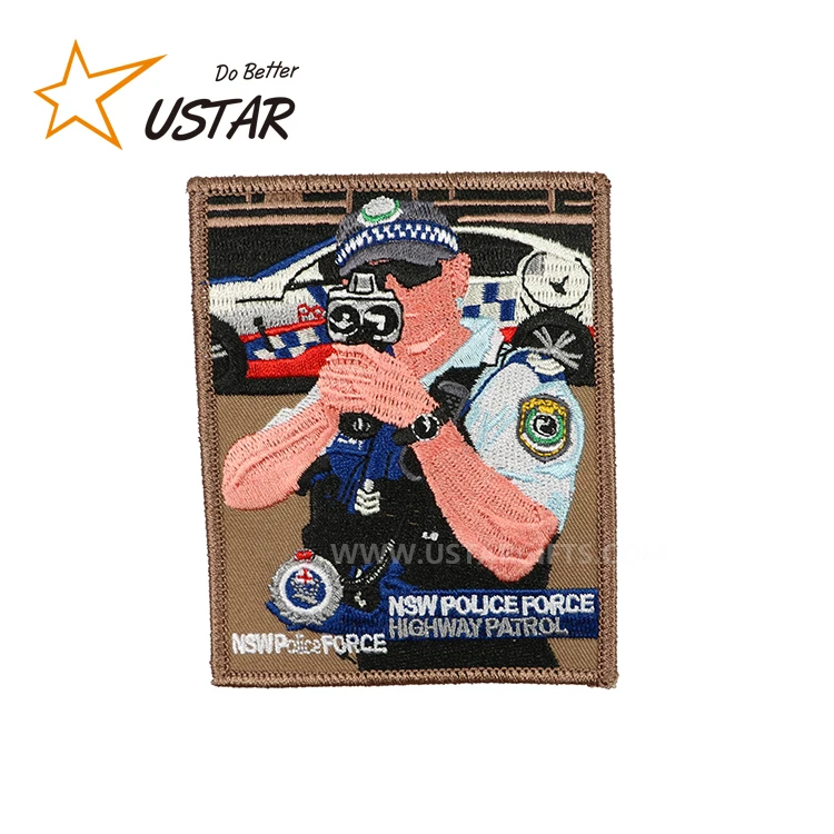 Custom High Quality Portrait Embroidery Patch No Minimum Order,Jackets