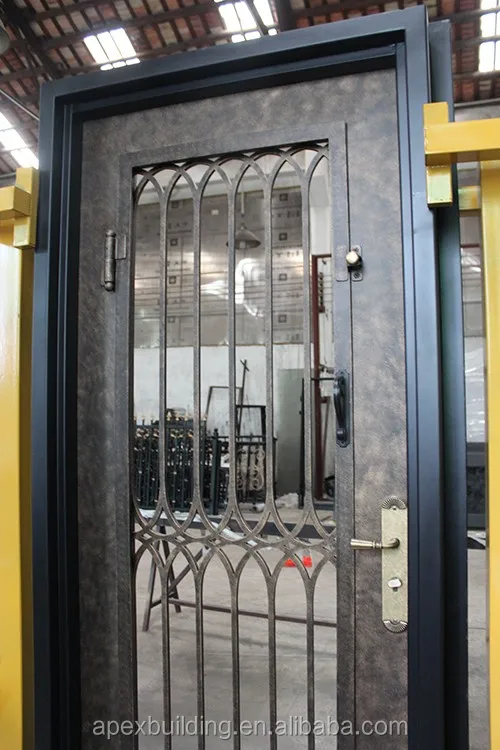 Exterior Security Doors With Glass Insert/ Wrought Iron Door Buy