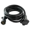 Weatherproof 7-Way Trailer Extension Cord Wire with American injection plug