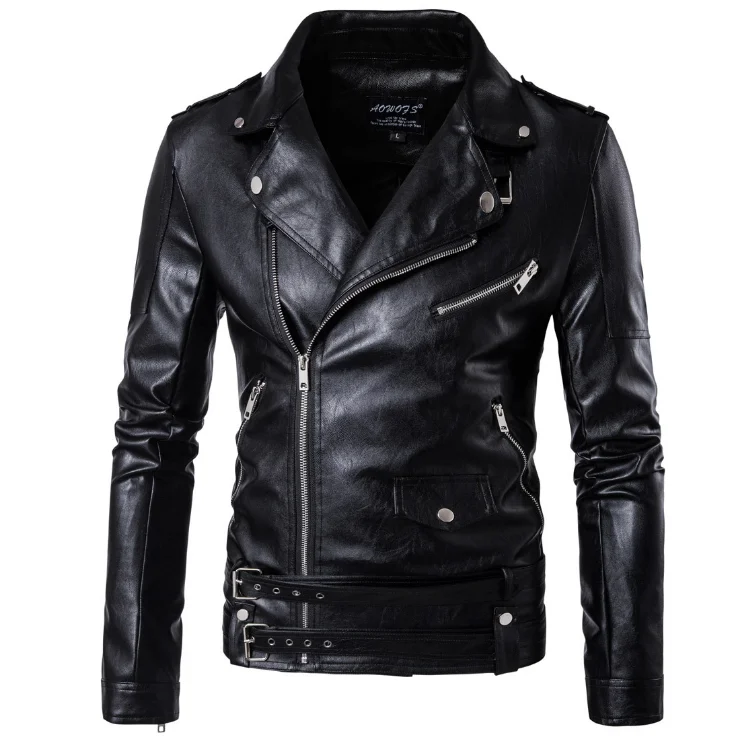 

New coats men's Leather jackets Coat Motorcycle Bikers Jacket Large Size Male PU men Leather Clothes Leather Jacket men