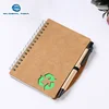 Hot selling logo printed cheap recycled eco cheap mini notebook with pen for office promotion