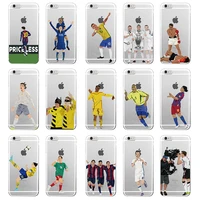 

Clear Phone Case Cover For IPhone 11 Pro Max 5 5S 5SE 6 6s 7 7Plus 8 8Plus Sport Football Soccer Star Cristiano Ronaldo Messi