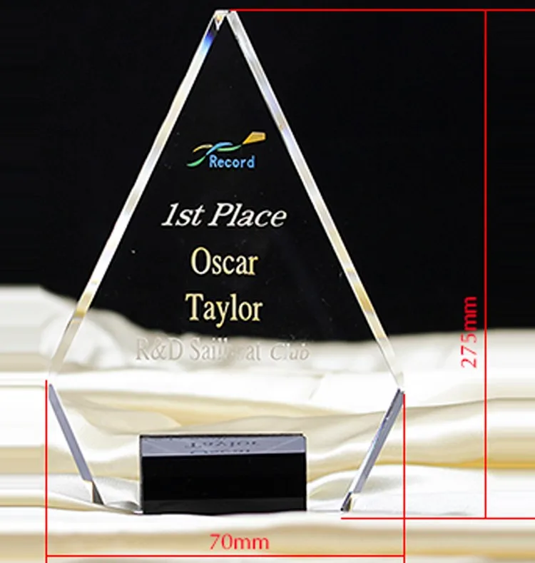 Wholesale k9 Crystal Blank Customized Award Crystal Trophy Award for Decoration