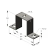 OEM aluminum u shaped bracket for assemble