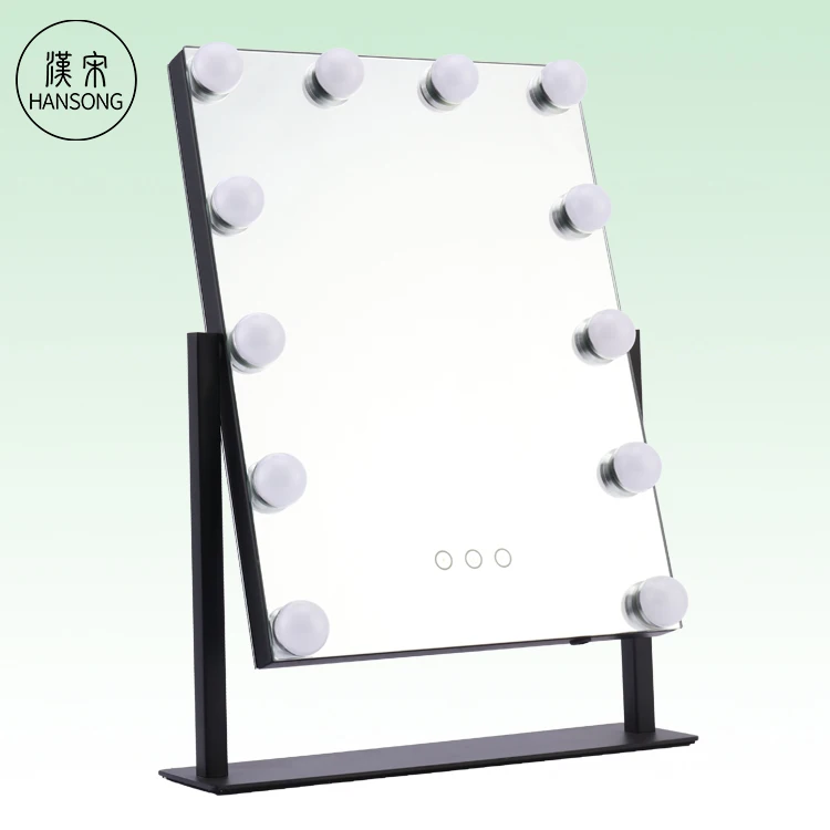 

Double-Sided Illuminated Cosmetic Desktop Vanity Make Up Mirror With Lights Table Mirrors Cosmetic Lamp, Customized color