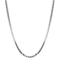 

0.8mm 925 Sterling Silver Box Chain Necklace, Super Thin & Strong Italian Silver Chain,14" - 36"