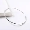 L234 Men's Platinum Plated Bangles Thin Plain Bangle by Moyu