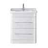 Modern White Floor Standing Bathroom Vanity Cabinet with Soft Drawers