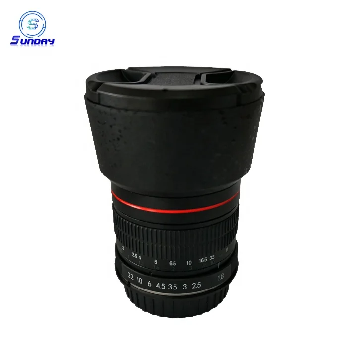 

F1.8-22 Fixed Focus 85mm Portrait Long Distance Camera lens, Black