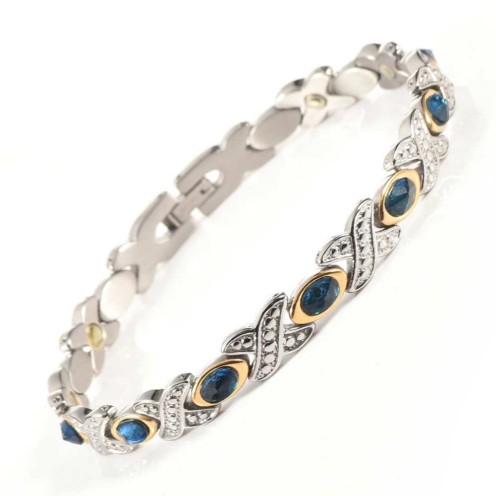 

Energinox wholesale gold bracelet magnetic bracelet with stones, As photo or customized