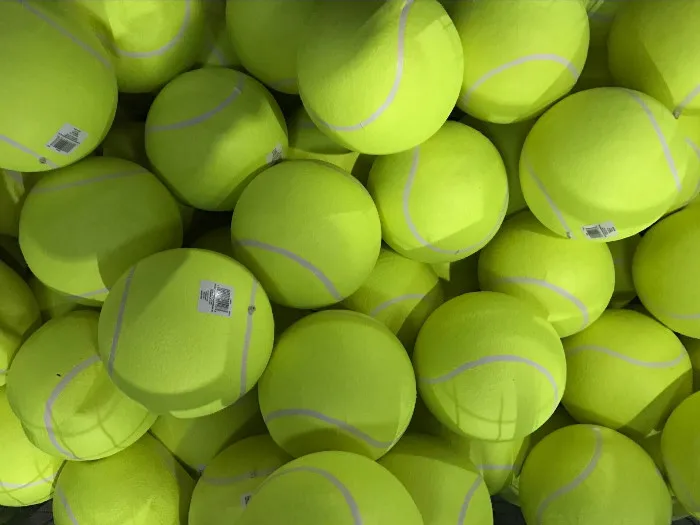 custom design color/size,big size inflatable 6"jumbo tennis ball