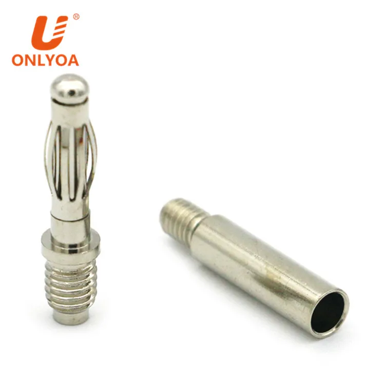 Onlyoa Custom Male Female Nickel Plated 4mm Shrouded