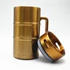 Customer beer mugs 304 stainless steel cup with handle for promotion