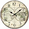 2018 WORLD MAP ROUND MDF WALL CLOCK