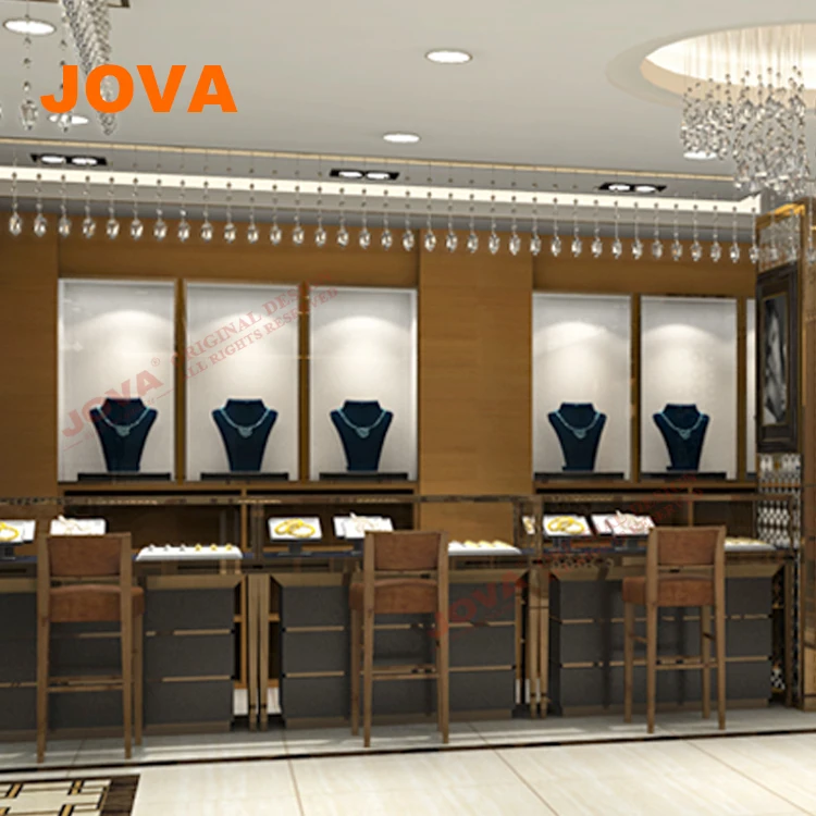 Best Showroom Indian Stores Gold Jewellery Shop Interior Design In