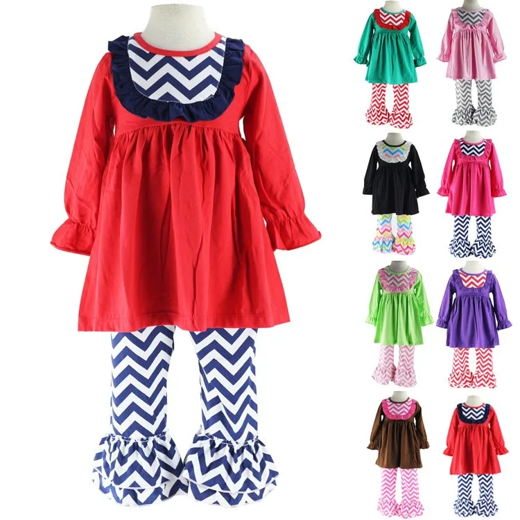 Wholesale Children Clothing Usa Boutique Girl Clothing Ruffle Raglan