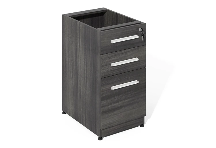 Luxury modern wood 3 drawer mobile pedestal file cabinet