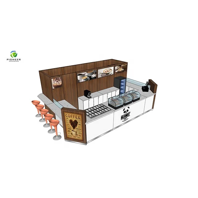 

Remarkable Commercial Retail Cafe Furniture Wholesale Cafe Counter Furniture Coffee Shop Decoration For Coffee Kiosk, Customized color